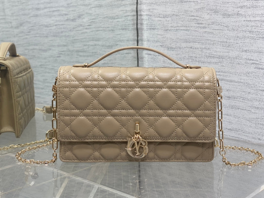 Dior My Dior Mini Bag "Powder Beige Cannage Lambskin"