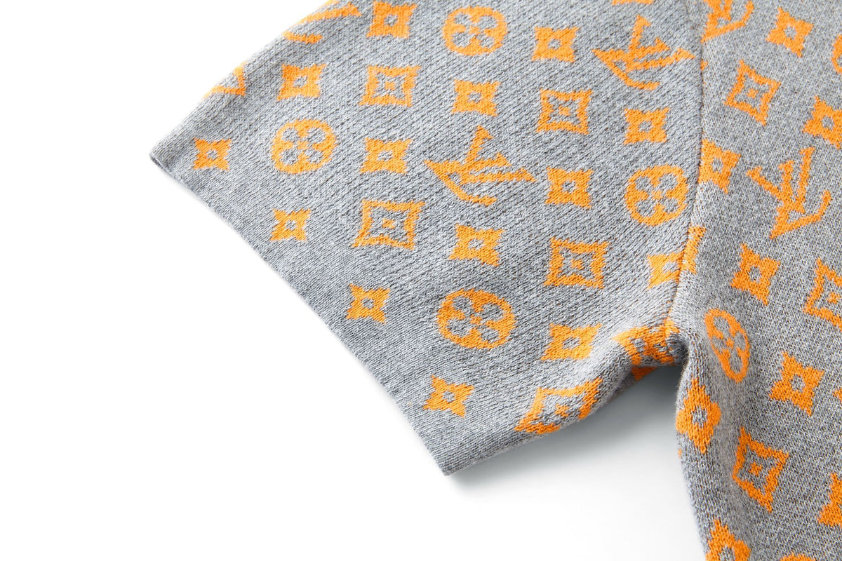Louis Vuitton Monogram Short-Sleeved Crewneck "Grey-Orange"