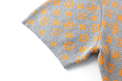 Louis Vuitton Monogram Short-Sleeved Crewneck "Grey-Orange"