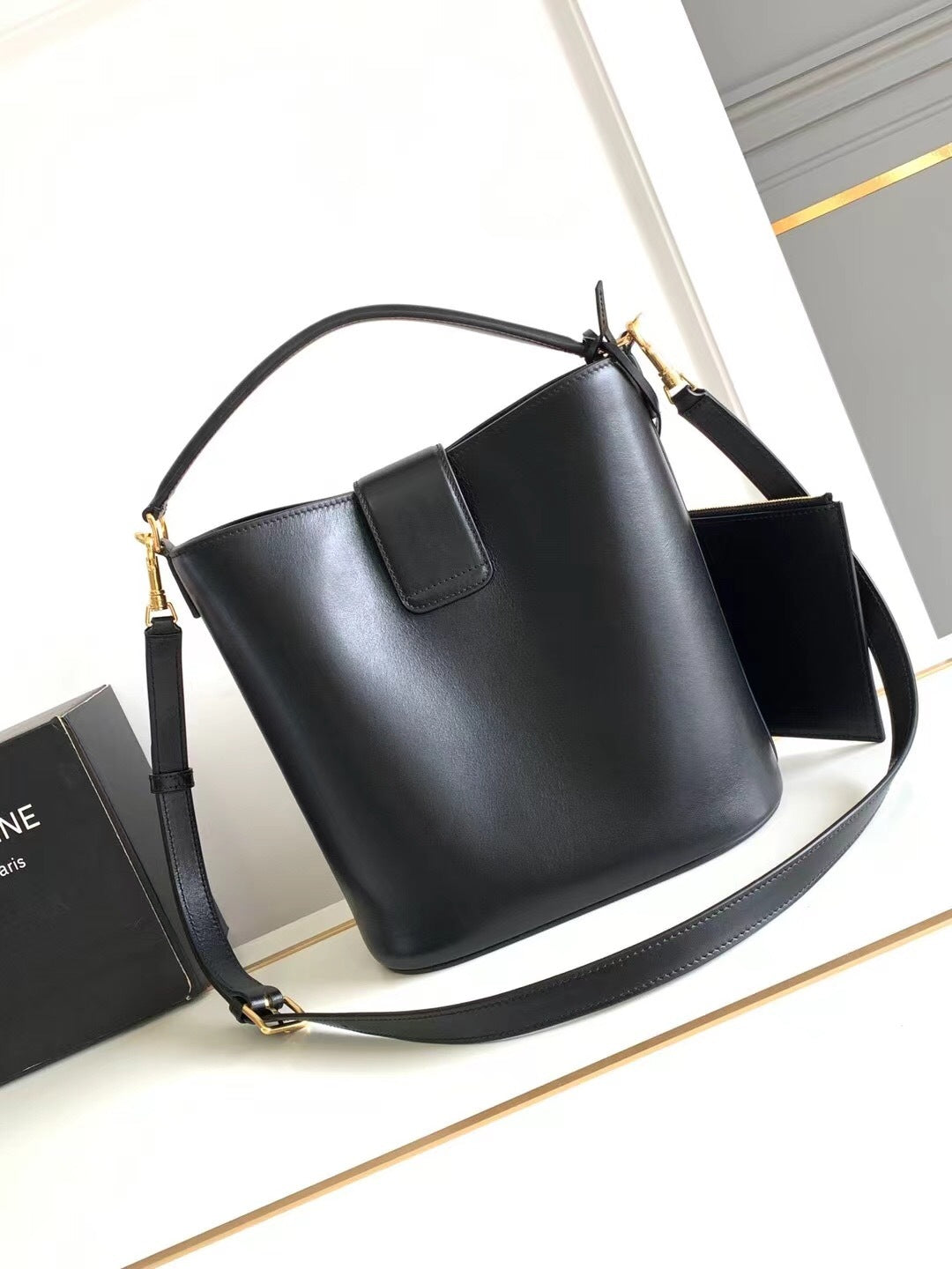 Celine Medium Bucket Louise in Smooth Calfskin