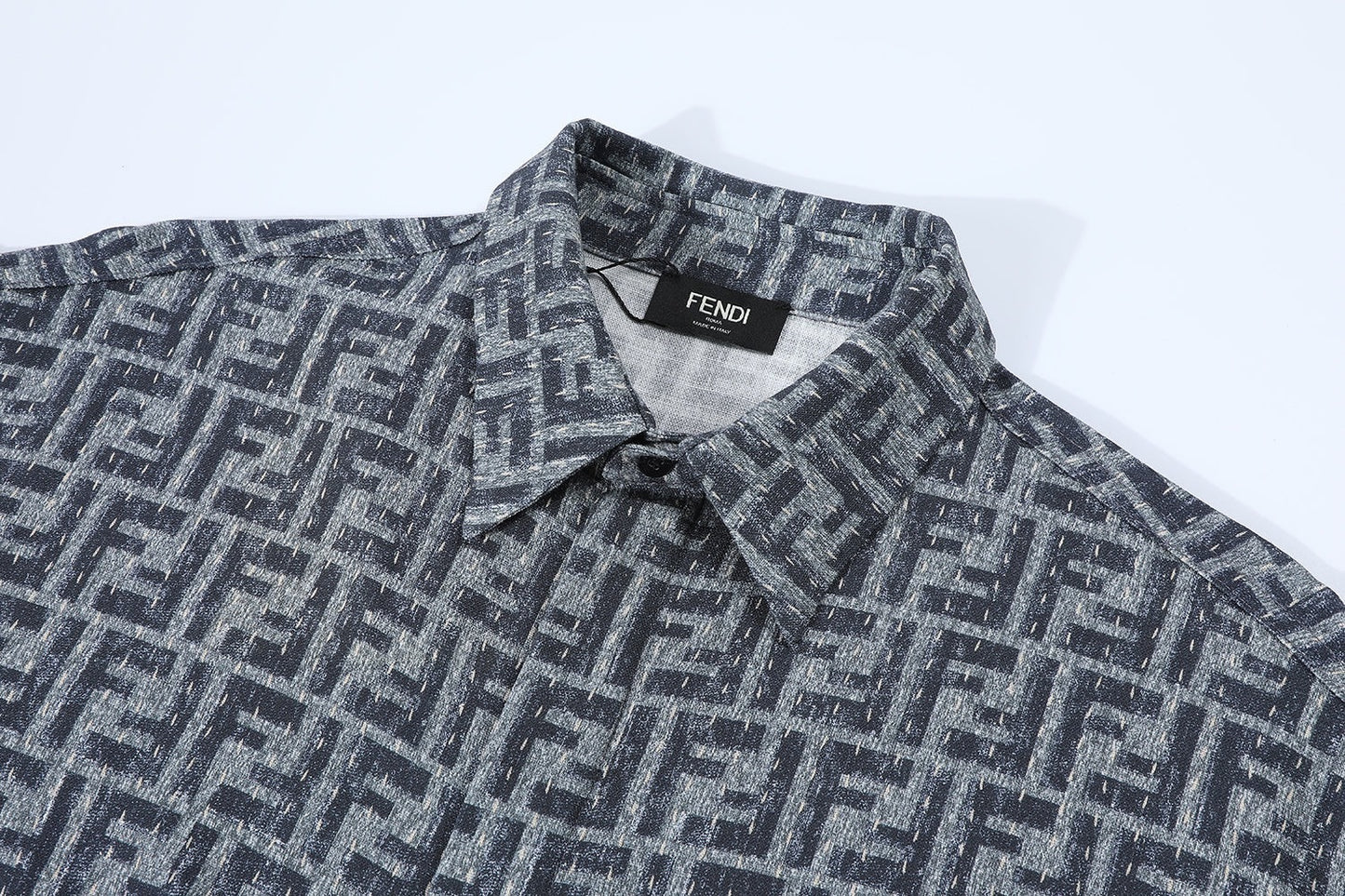 Fendi FF Monogram Short Shirt "Grey"
