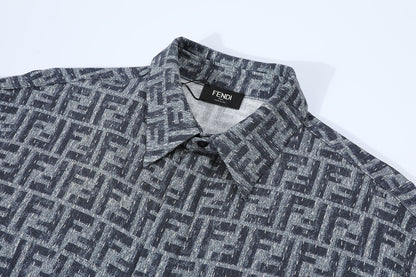 Fendi FF Monogram Short Shirt "Grey"