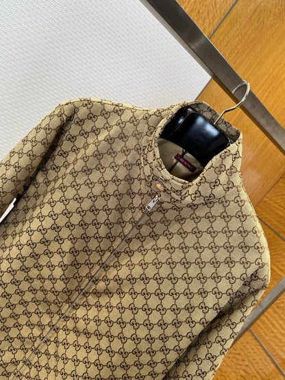 Gucci GG Canvas Bomber Jacket "Camel-Brown"