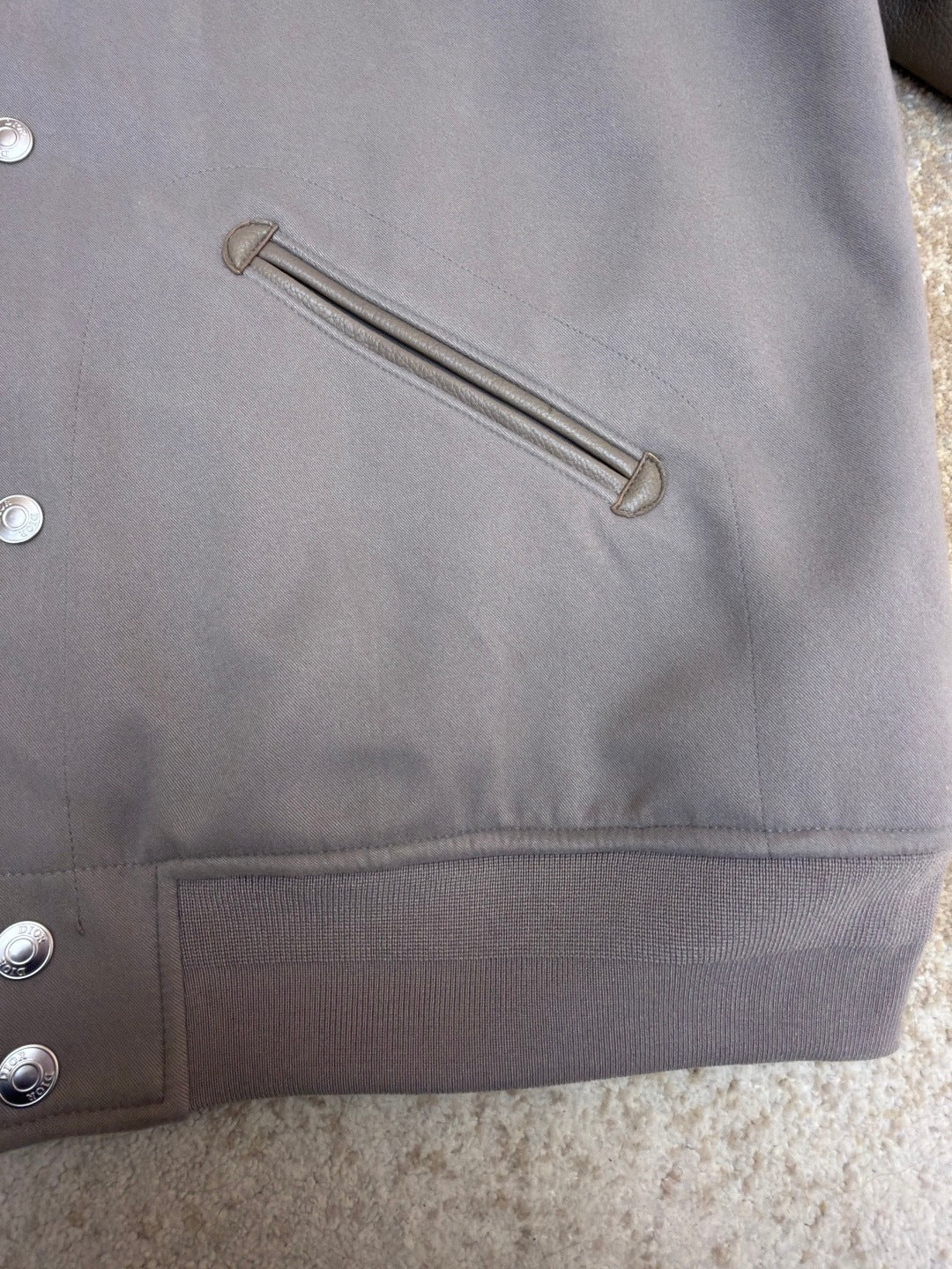 Dior And Hylton Nel Varsity Jacket "Beige"