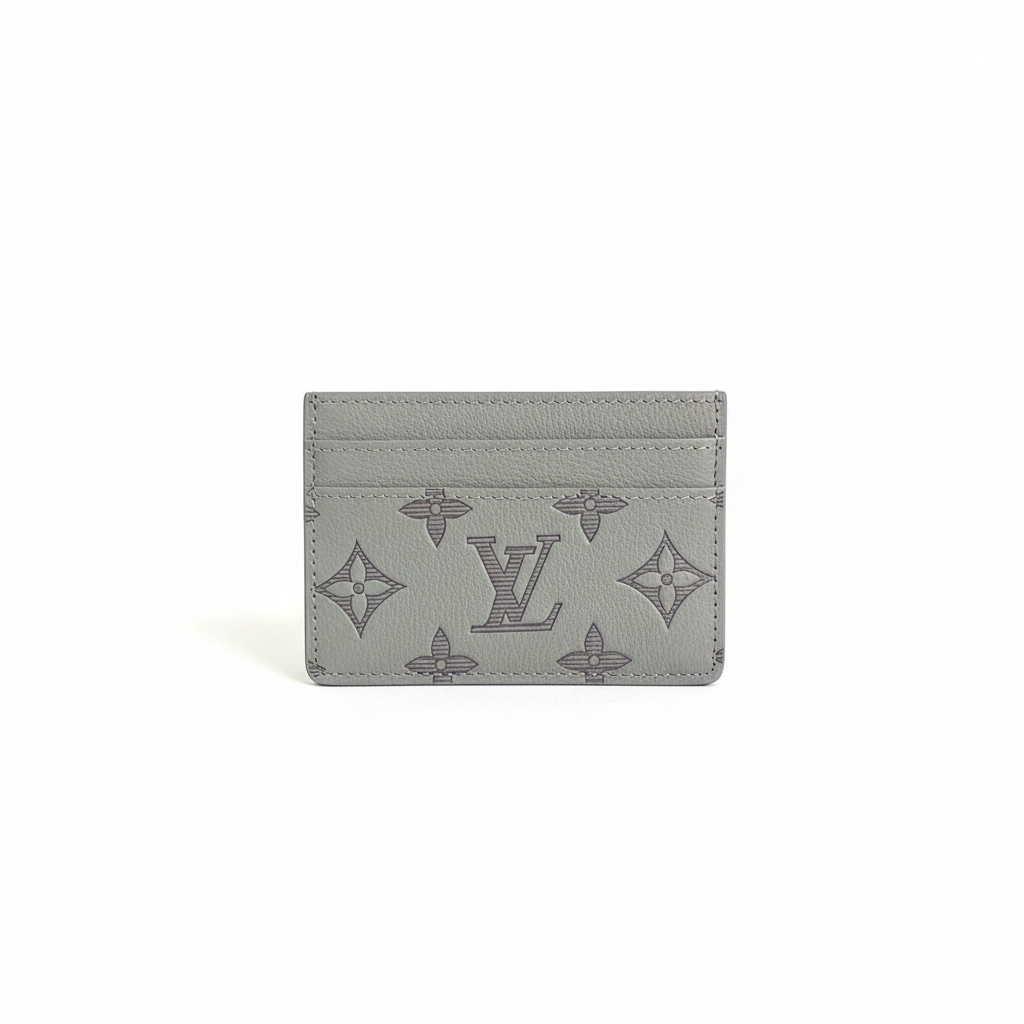 Louis Vuitton Double Card Holder "Shadow Leather"