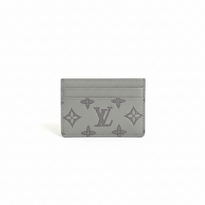 Louis Vuitton Double Card Holder "Shadow Leather"