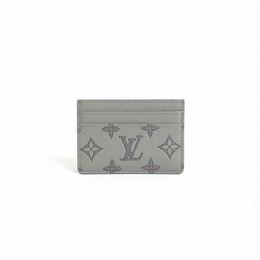 Louis Vuitton Double Card Holder "Shadow Leather"