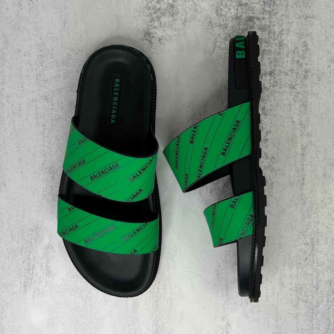 Balenciaga Slides "Black-Green"