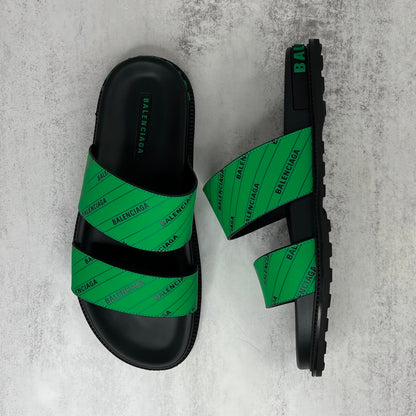 Balenciaga Slides "Black-Green"