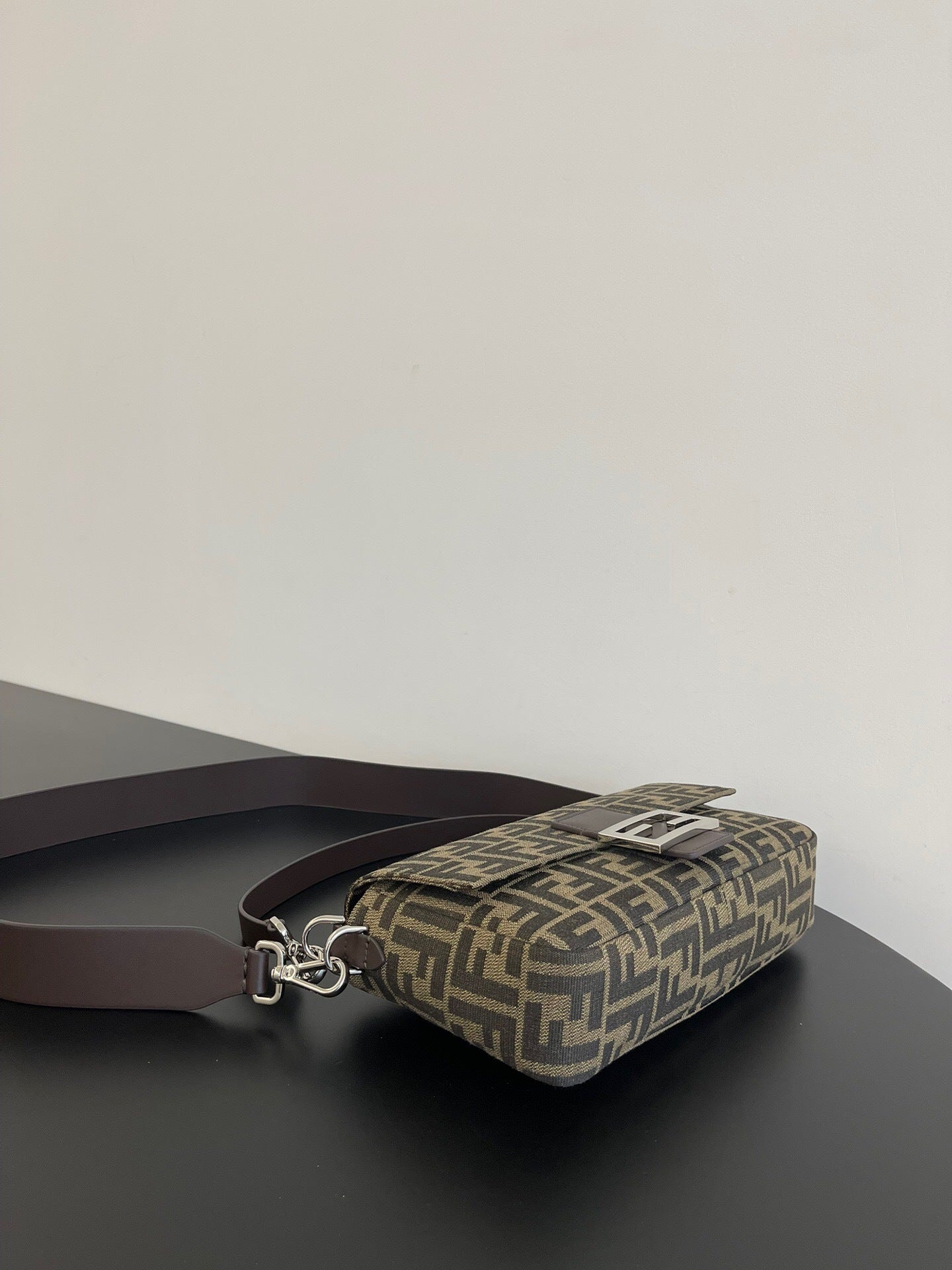 Fendi Baguette FF Jacquard Fabric Bag