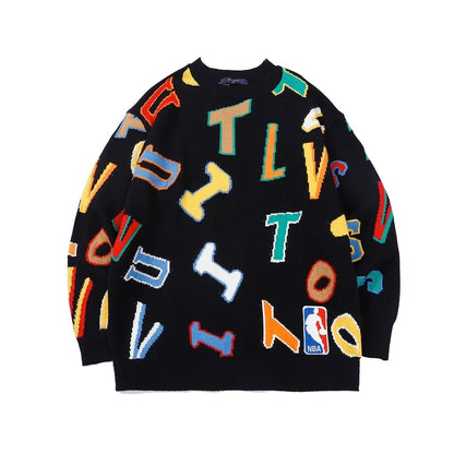 NBA x Louis Vuitton Letters Sweater "Black"