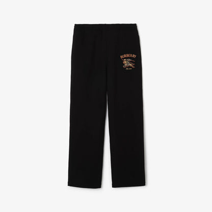 Burberry Knight Check Cotton Track Pants "Black"