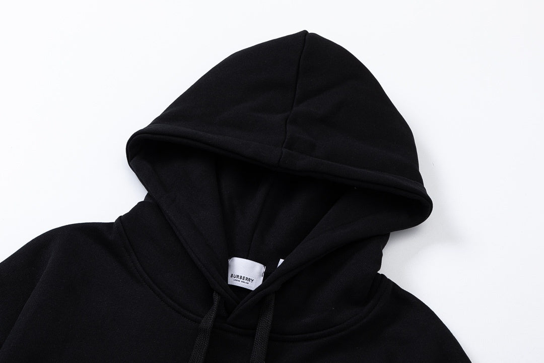 Burberry Logo Print Hoodie "Black"