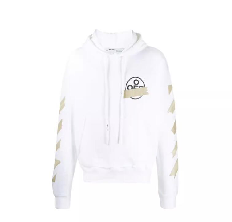 Off-White Tape Diag Arrows Hoodie "White-Beige"