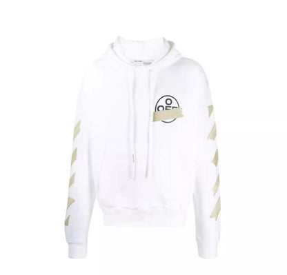 Off-White Tape Diag Arrows Hoodie "White-Beige"