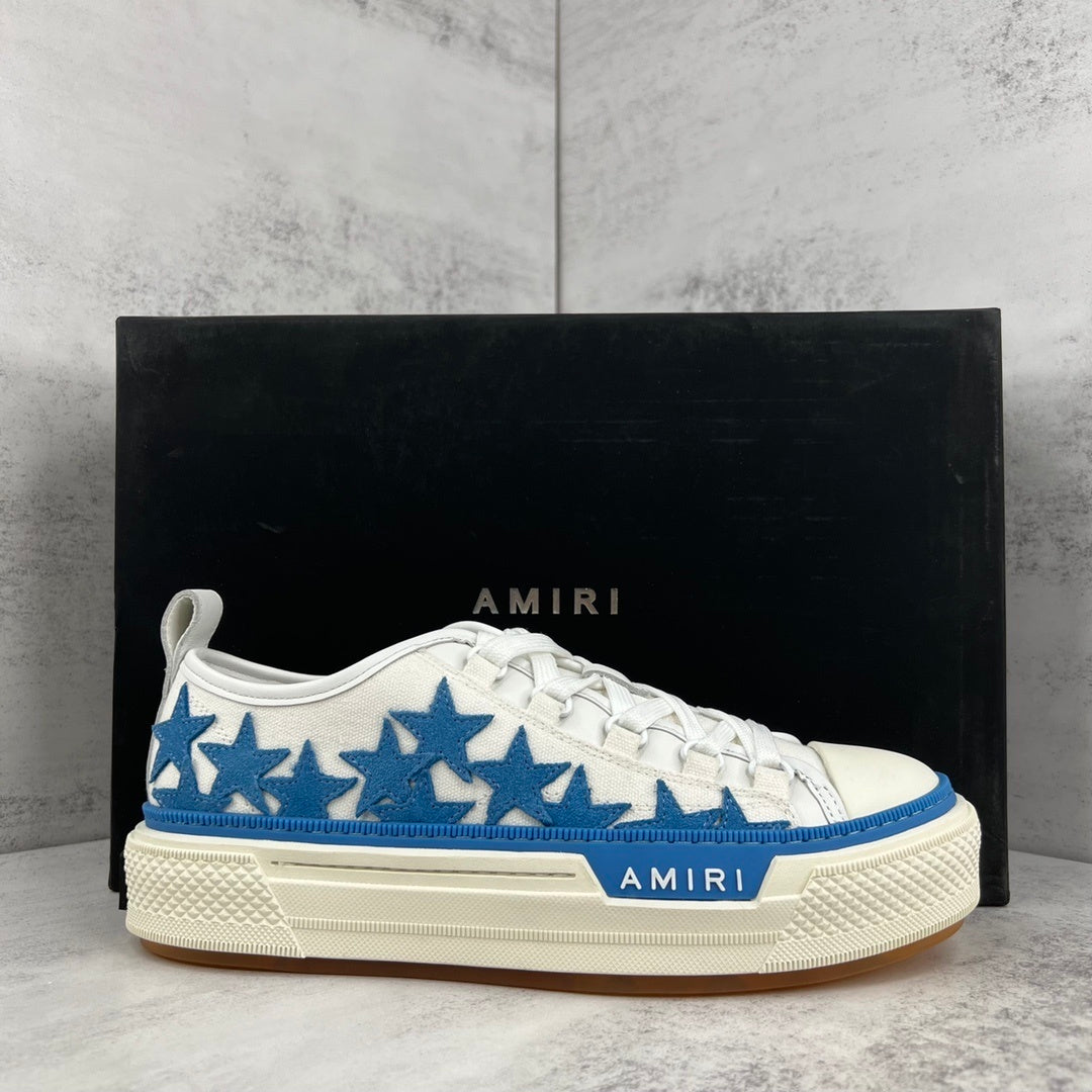 Amiri Court Low "White-Blue Stars"