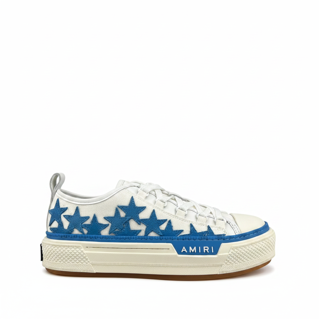 Amiri Court Low "White-Blue Stars"