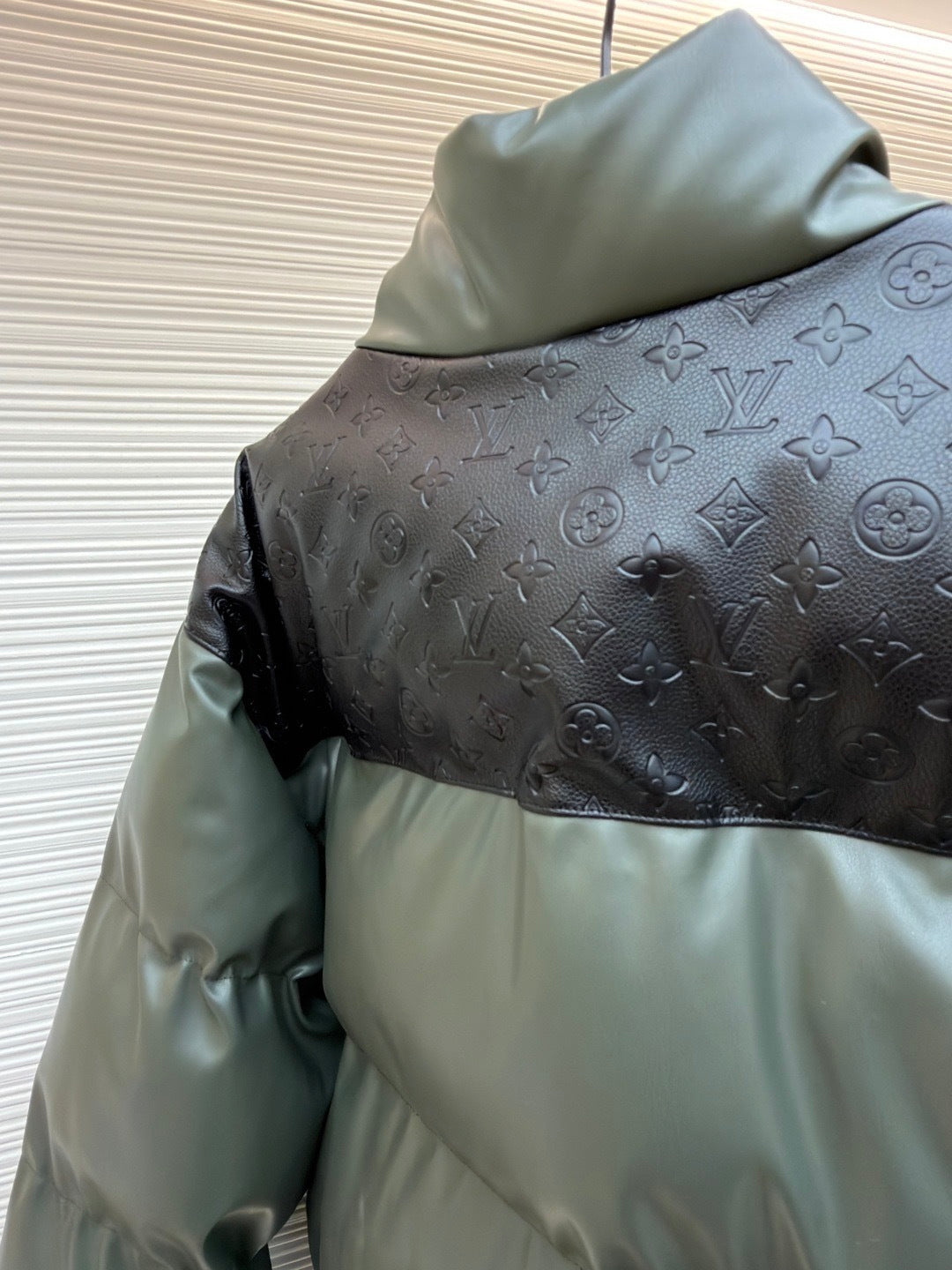 Louis Vuitton Leather Down Jacket "Dark Green"