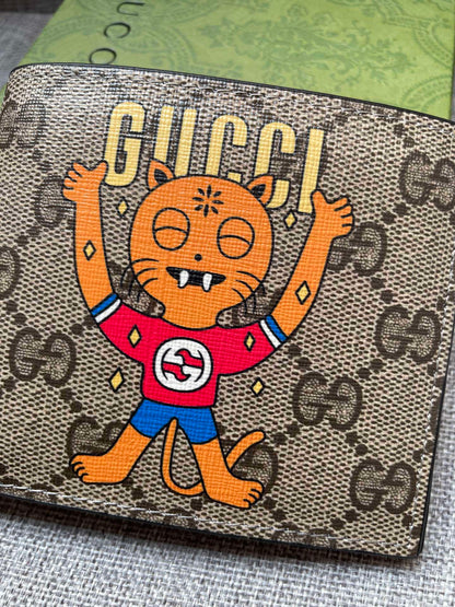 Gucci GG Supreme Cat Print Wallet