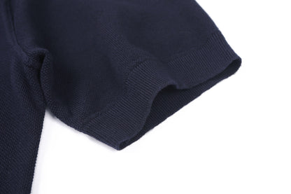 Zegna Cotton Polo Shirt "Navy Blue"
