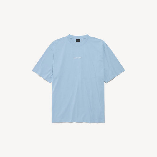 Balenciaga Back T-Shirt "Light Blue-White"