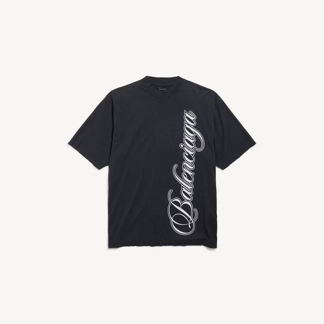 Balenciaga Cursive T-Shirt "Black"