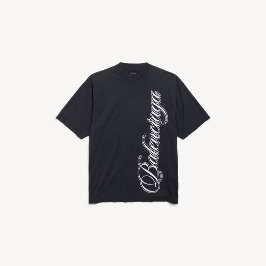 Balenciaga Cursive T-Shirt "Black"