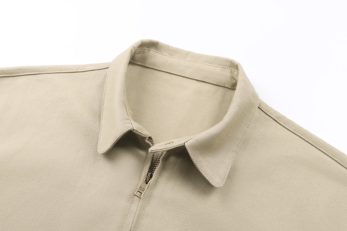 Prada Denim Blouson Jacket "Sand"