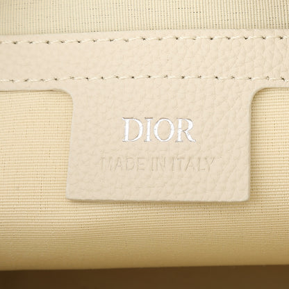 Dior Rider Zip Messenger Bag "White Dior Gravity Grain Leather & Grained Calfskin"