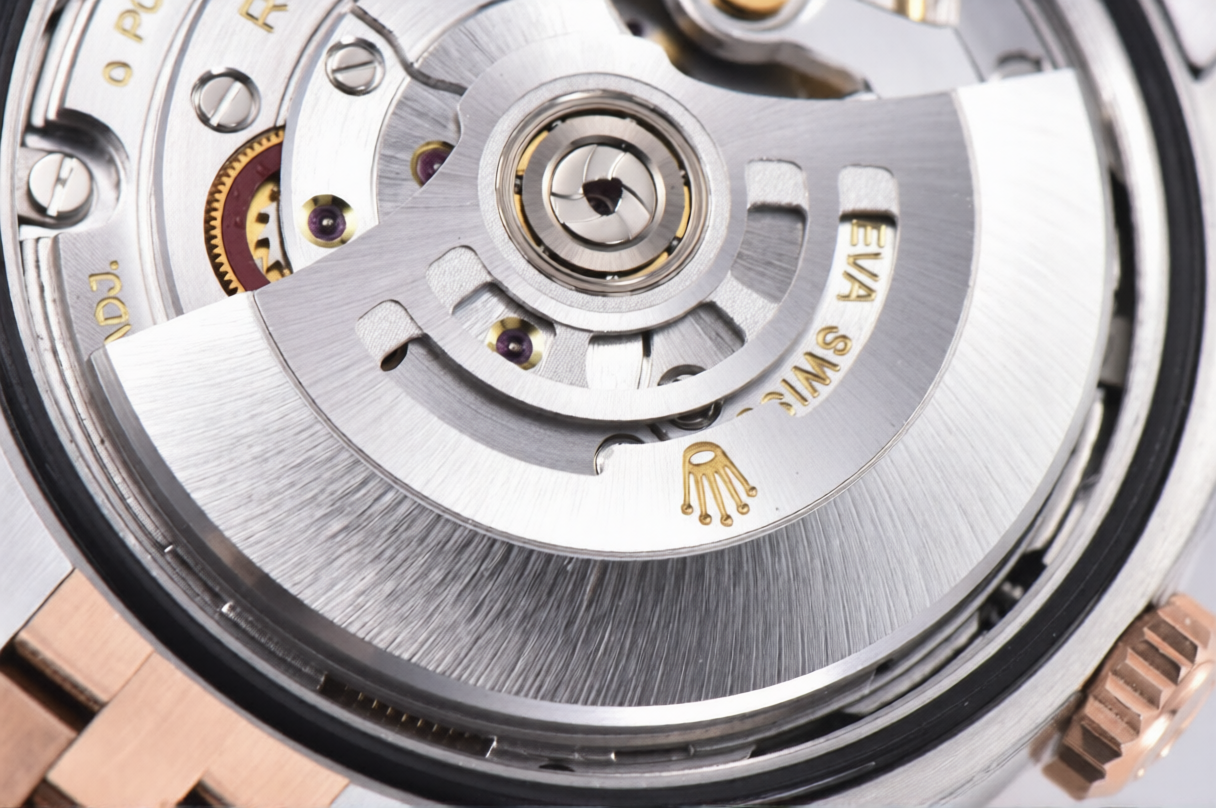 Rolex Date Just 36mm SS/RG Jubilee Bracelet Steel Silver Leaf Dial