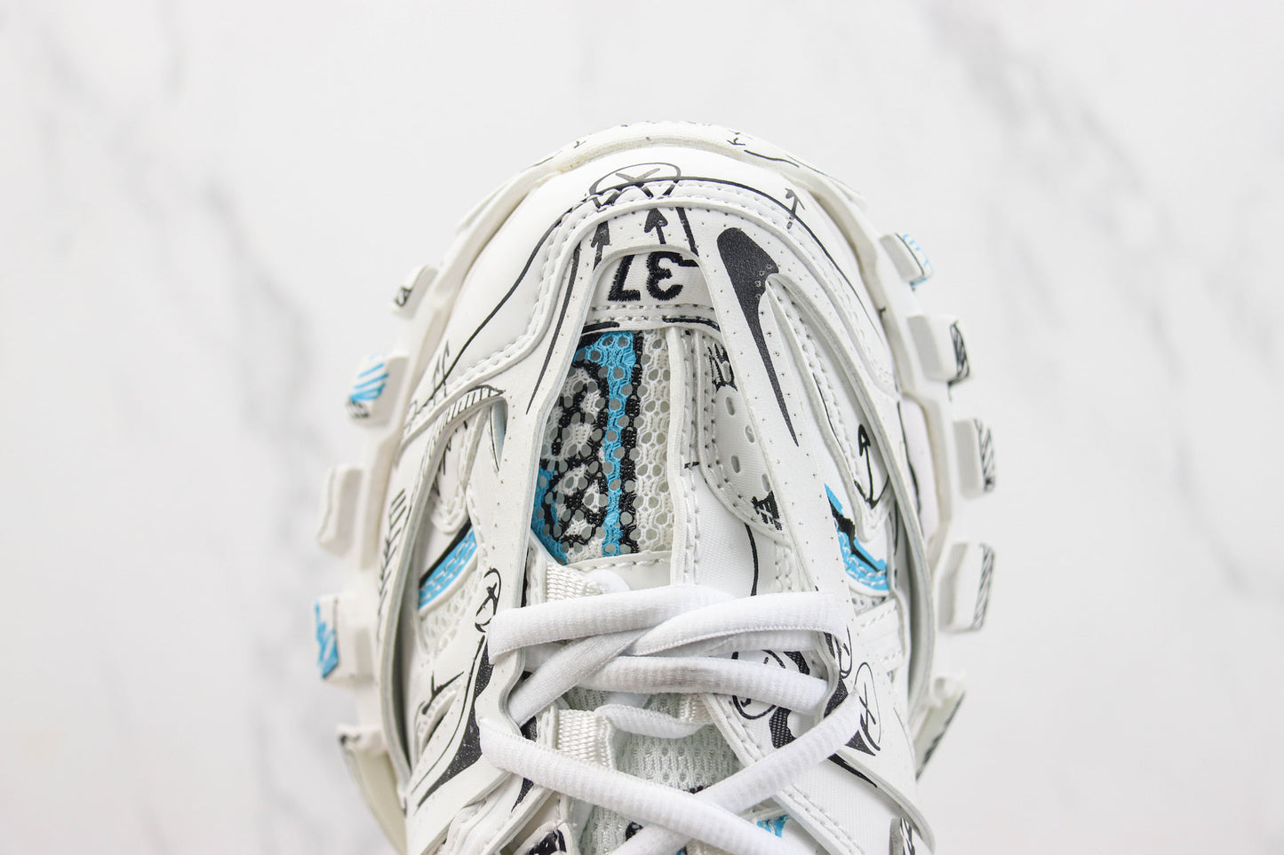 Balenciaga Track "White-Blue Graffiti"