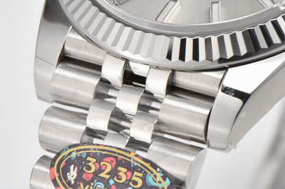 Rolex Date Just 41mm Jubilee Bracelet Silver Stick Dial