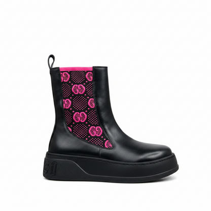 Gucci Leather Chelsea Boots "Pink"