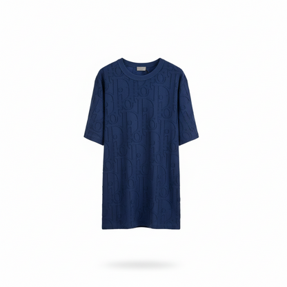Dior Oblique T-Shirt "Deep Blue Cotton Jersey"