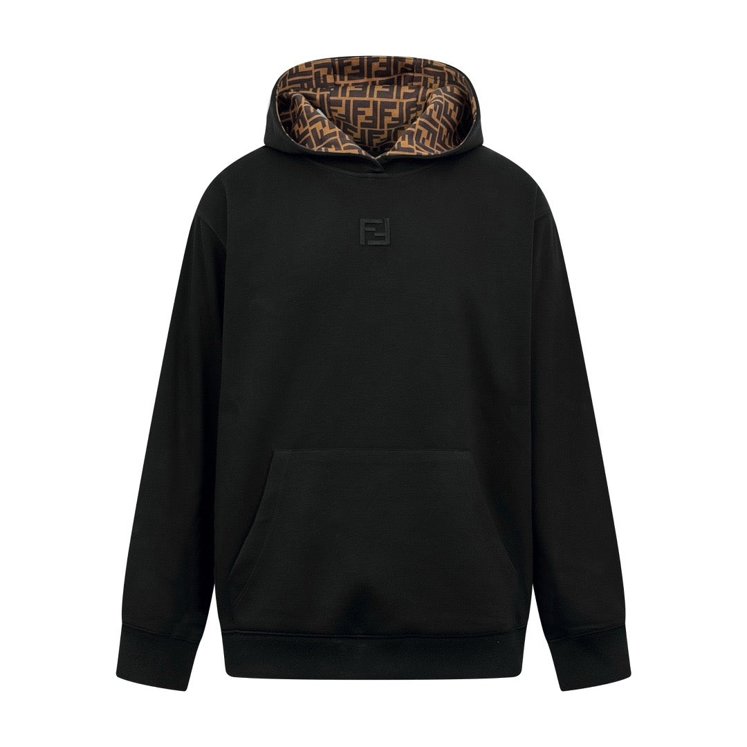 Fendi FF Embroidered Hoodie "Black"