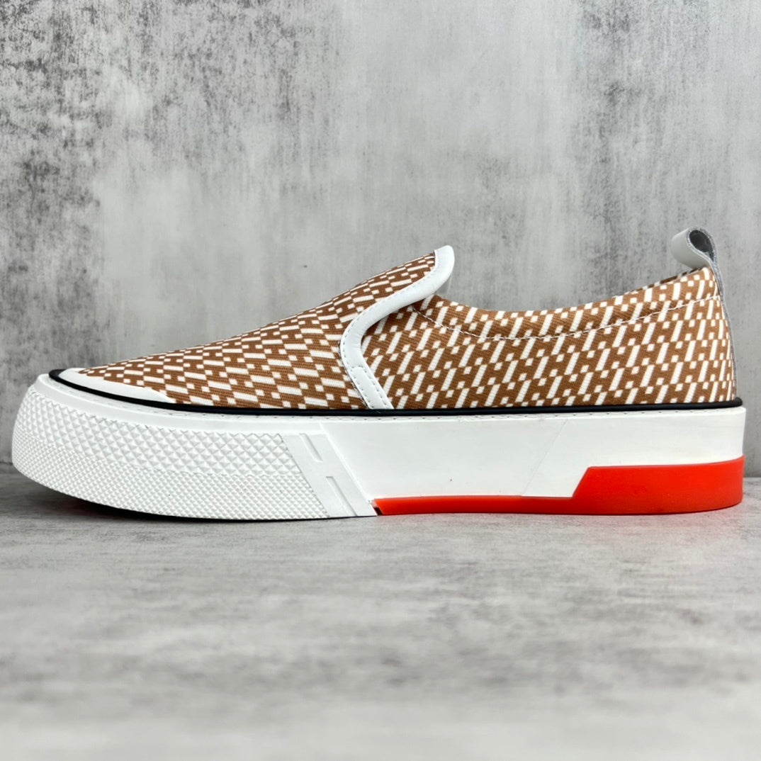Hermes Gliss Slip-On "Beige-White"