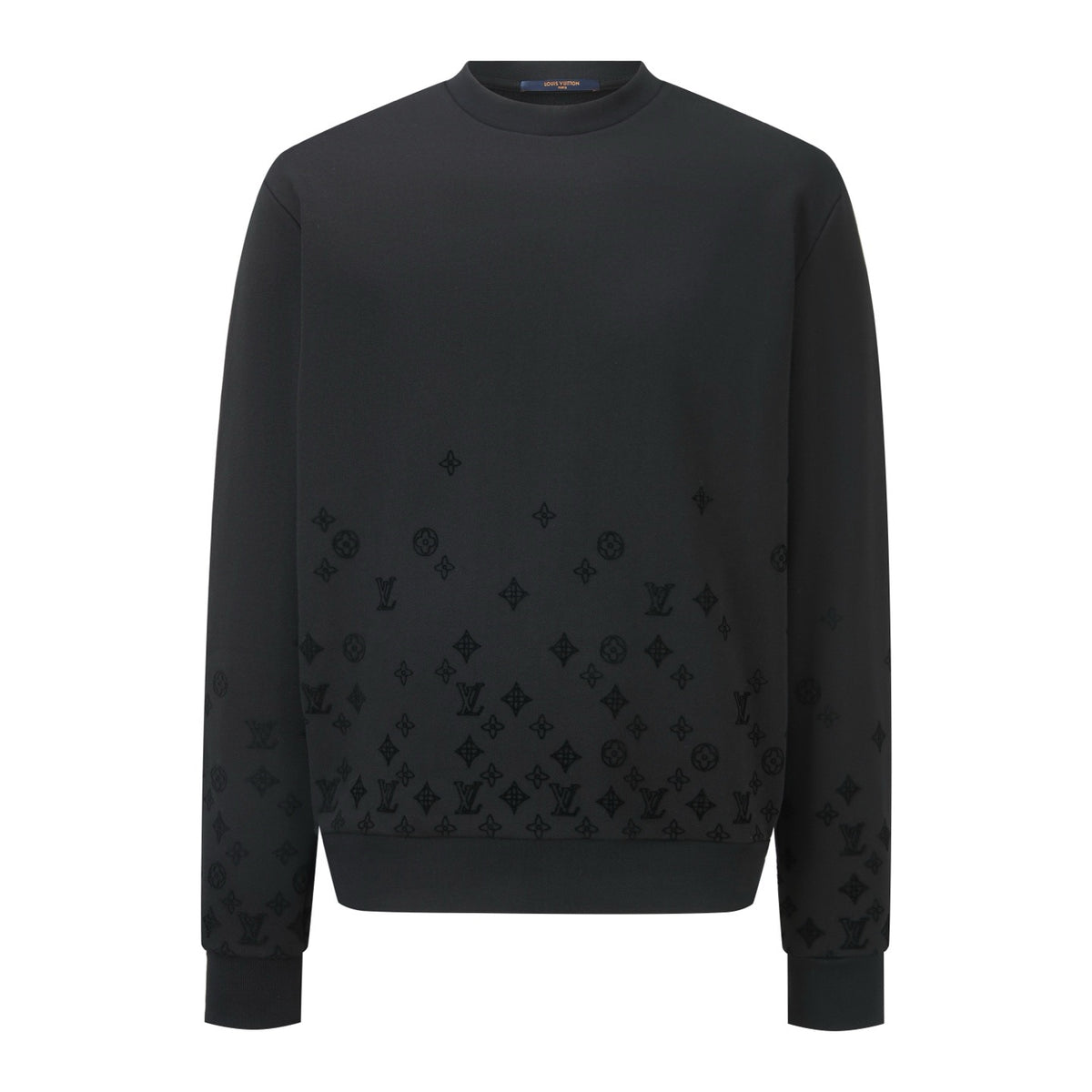 Louis Vuitton Flock Print Gradient Long-Sleeved Crewneck "Black"