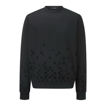 Louis Vuitton Flock Print Gradient Long-Sleeved Crewneck "Black"