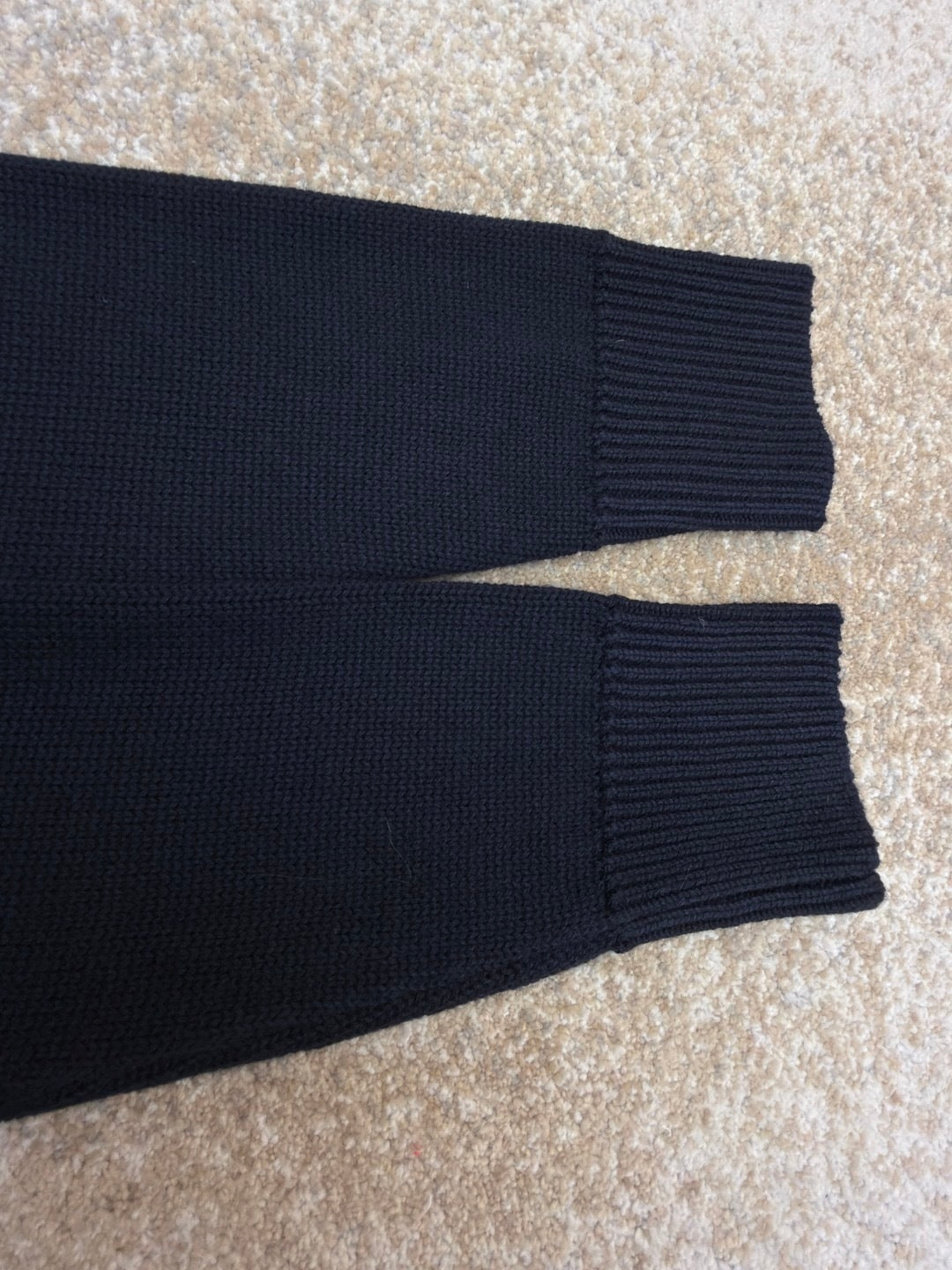 Burberry Cross Stitch EKD Wool Cashmere Sweater "Navy Blue"