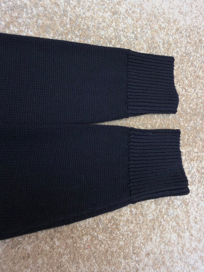 Burberry Cross Stitch EKD Wool Cashmere Sweater "Navy Blue"