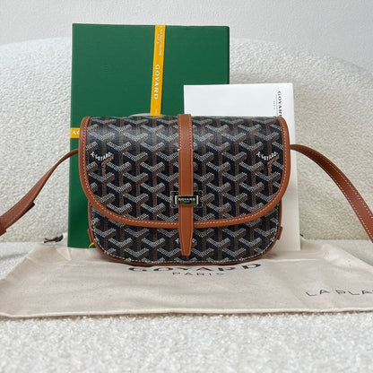 Goyard Belvedere PM Leather Handbag