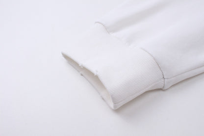 Balenciaga Distressed Caps Boxy Hoodie "White-Black"