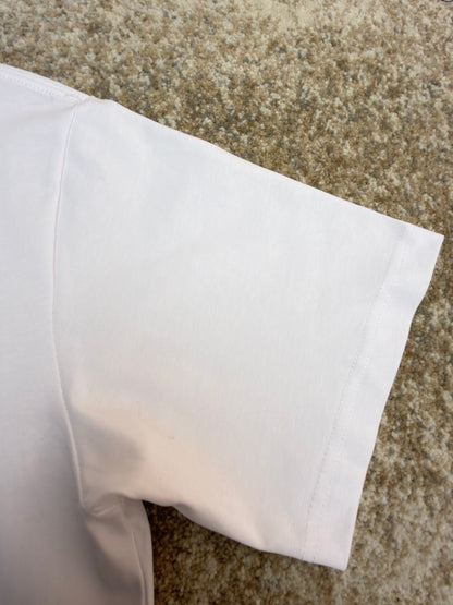 Dior T-Shirt with Book Cover Embroidery "White and Green Cotton Jersey"