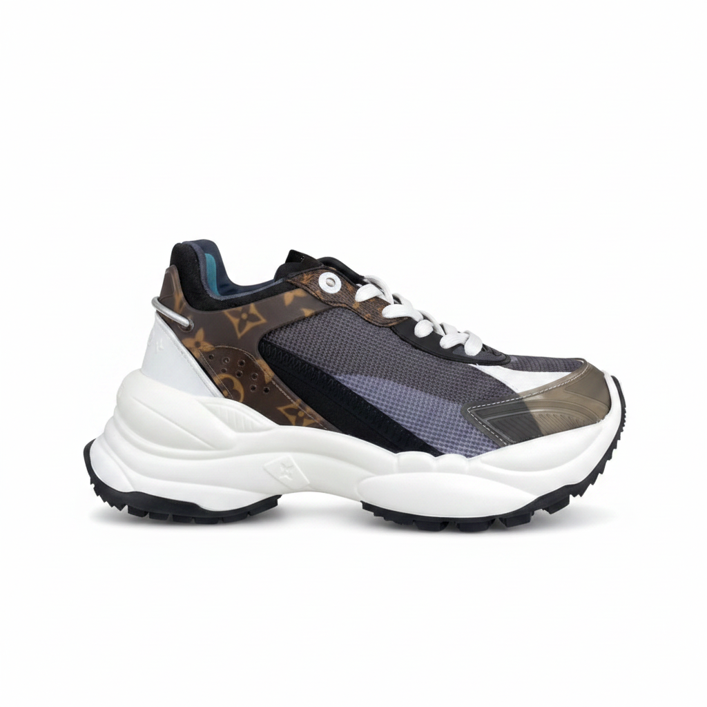 Louis Vuitton Run 55 "White-Black-Beige"