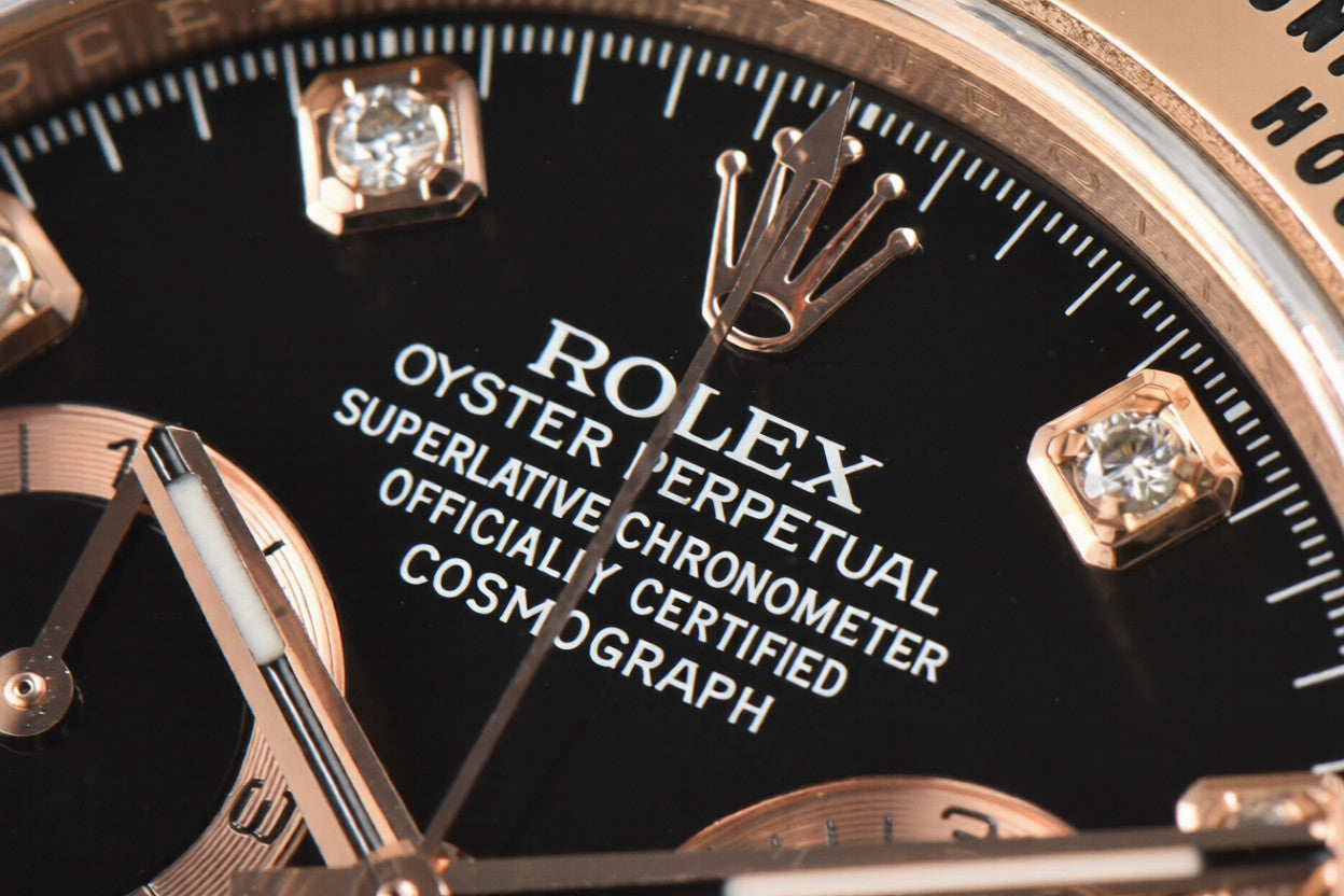 Rolex Daytona Rose Gold 40mm Black Dial