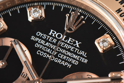 Rolex Daytona Rose Gold 40mm Black Dial