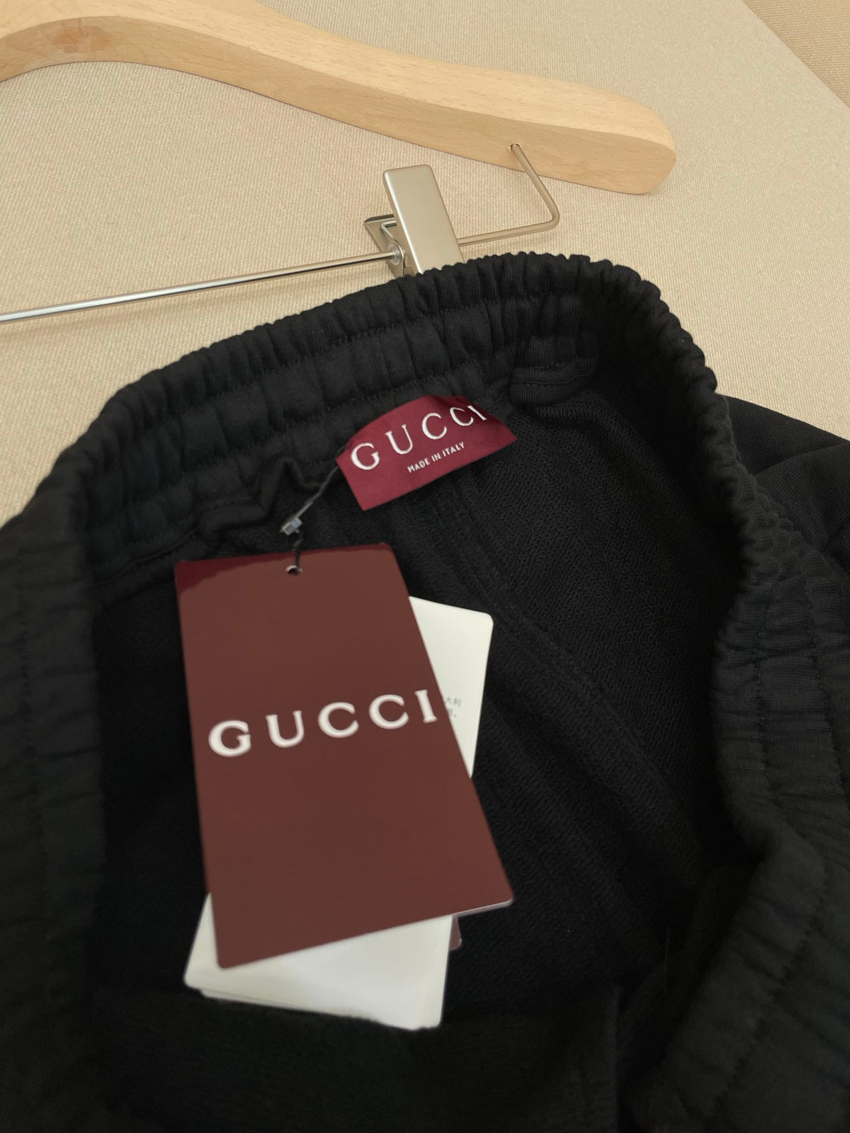 Gucci Brushed Cotton Jersey Track Pants "Black"