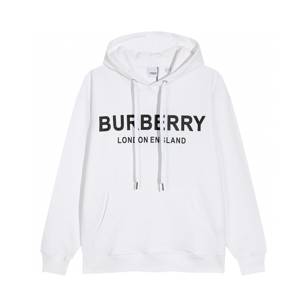 Burberry Logo Print Hoodie "White"