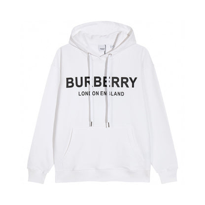Burberry Logo Print Hoodie "White"