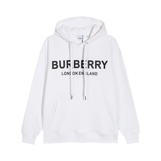 Burberry Logo Print Hoodie "White"